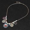 Ethnic Style Female Necklace Alloy Clavicle Colorful Geometric Chain Necklace