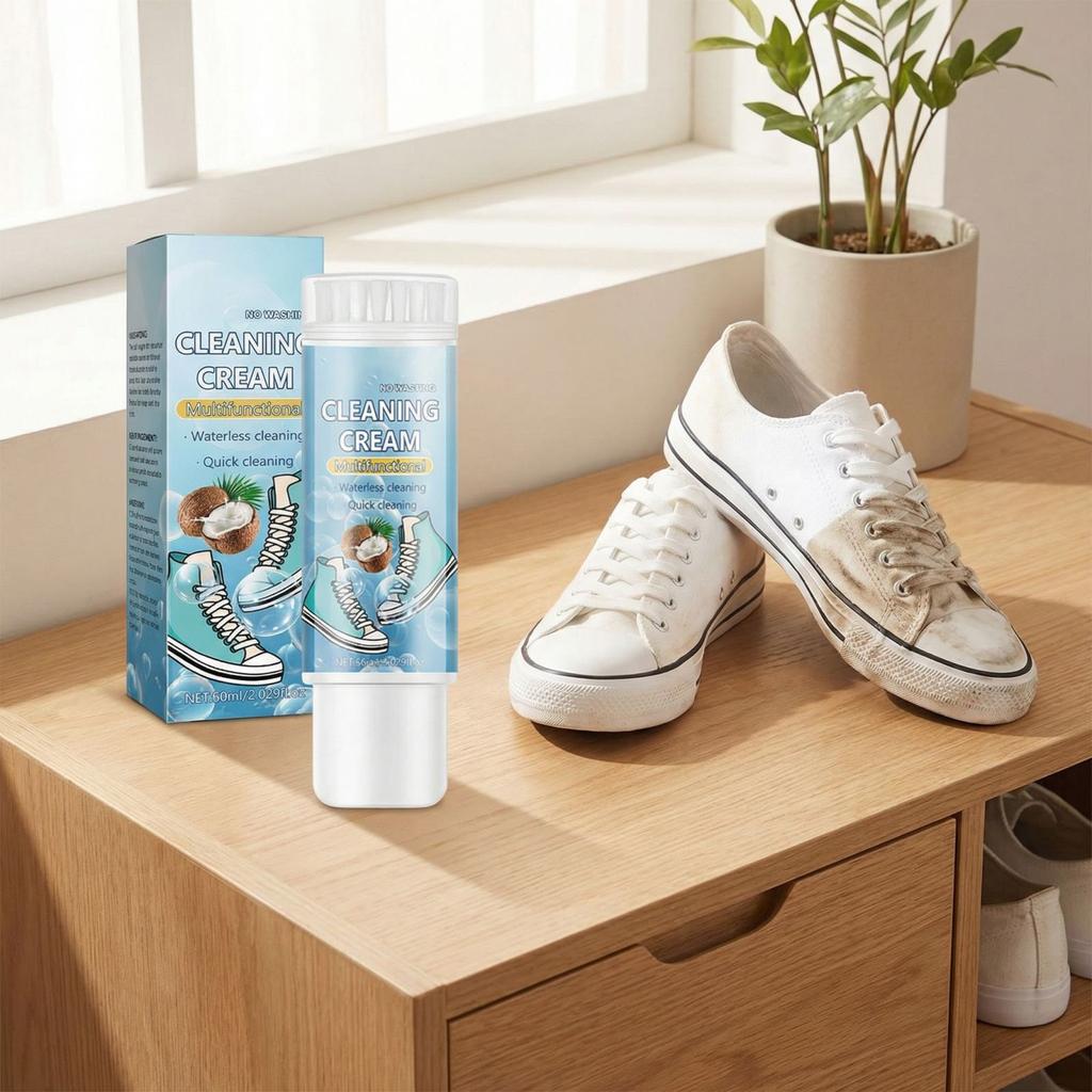 60mlShoe Cleaner With Shoe Brush, Shoe Cleaner Foam, Cleaner Foam For Removing Stains And Dirt