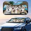 Humorous Husky Driving Sun Visor Foldable Universal Car Windshield Sun Shade UV Protection Heat Insulation Foldable Cover