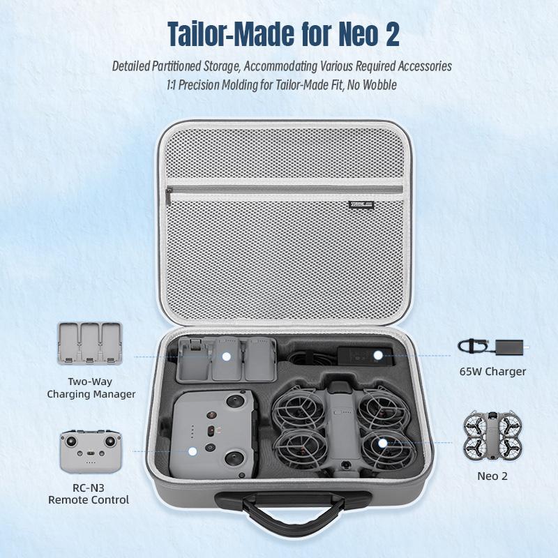 New Storage Bag For DJI NEO 2 Integrated Carrying Case Handbag Travel PU Suitcase with Shoulder Strap Drone Accessories Bag