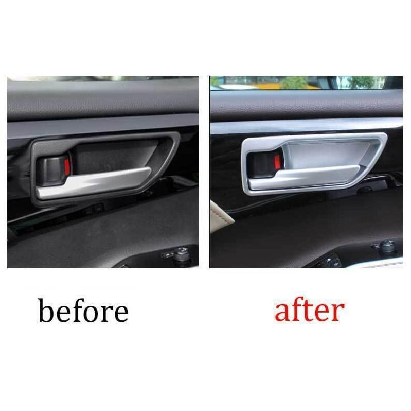 For Toyota Highlander 2020-2022 Matte Silver Inner Door Bowl Sticker Trim 4pcs