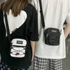 Japanese Harajuku Style Workwear Drawstring Letter Student Crossbody Bag Small Satchel