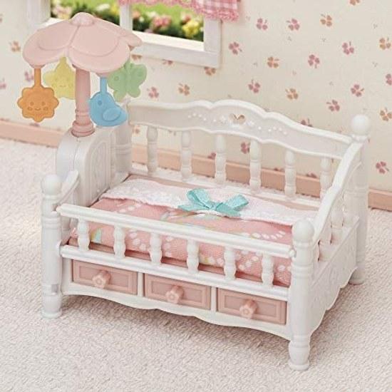 Sylvanian Families Meble Karuzela Łóżeczko dla Niemowląt Samochodzik-218 Certyfikat ST Mark 3+ Zabawka Domek dla Lalek EPOCH
