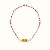 Retro Colored Stainless Steel Pendant Necklace For Women Handmade Braided Rope Chain Jewelry Accessories