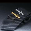 Retro Men's Saint Lily Flower Stainless Steel Tie Clip - Elegant Wedding Suit Accessory