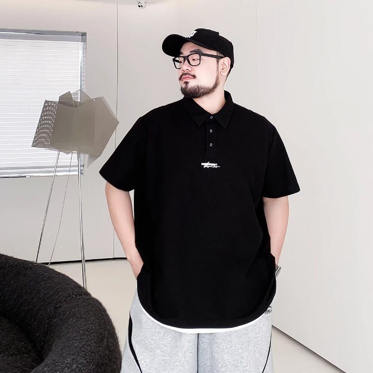 Premium Sense of Fashion Versatile Wicking Soft Quality Breathable Men's Loose Polo Shirt Wrinkle Casual Sports Short-sleeved Neck Shirt