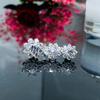 Sunflower Earrings with Sparkling Moissanite Long Drop Dangle Earrings for Women Elegant Fashion Jewelry