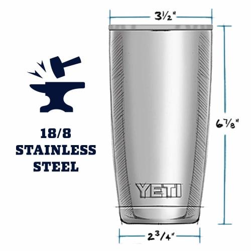 YETI Rambler 20oz Tumbler, Stainless Steel, Vacuum Insulated, with MagSlider Lid