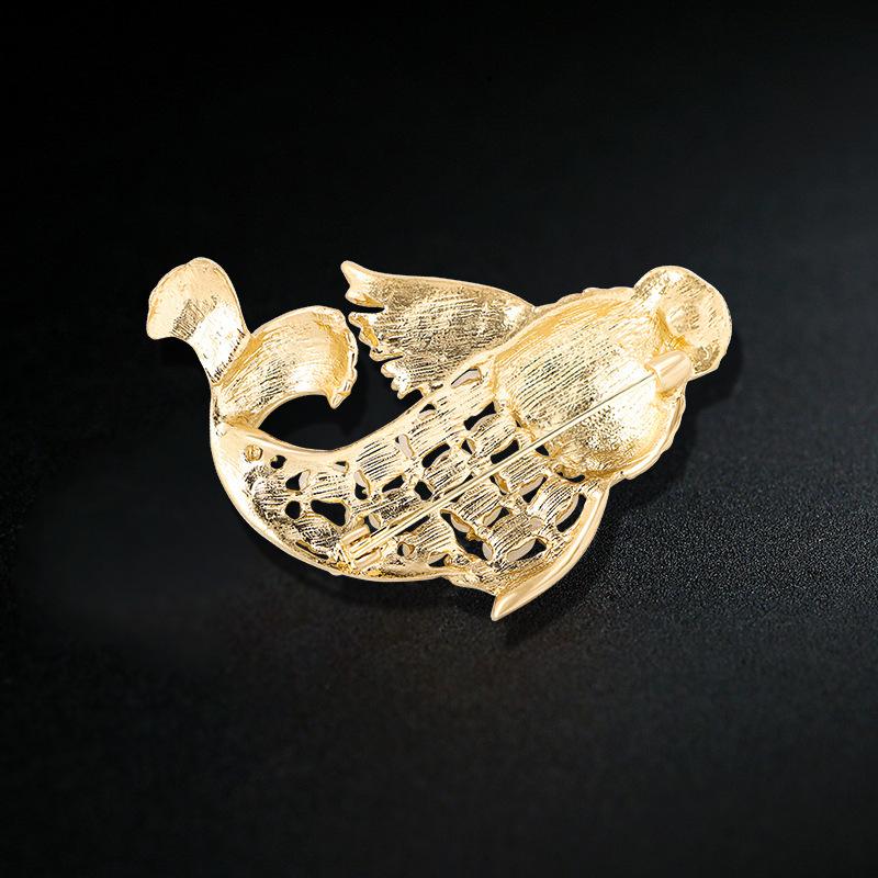 Medieval Koi Brooch Female Cute Anti-Light Button Skirt Jacket Cardigan Collar Accessories