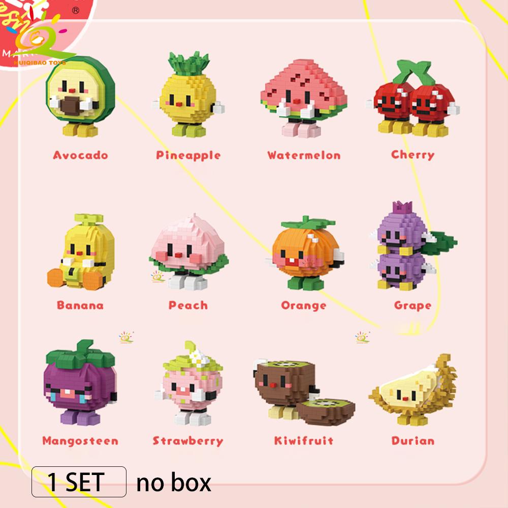 Mini Cute Delicious Fruit Micro Building Blocks 3D Diamond Model Food Bricks DIY City Construction Toys for Children