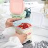 Reusable Mousse Thousand Layer Cake Box With Fork Fruit Scoop Dessert Packaging Box Tiramisu Ice Cream Soy Milk Box