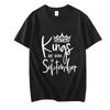 Harajuku Streetwear Kings Are Born In Jan To Feb Tees Birthday Party T-shirts Kings Tshirts Summer Men's Short Sleeve T Shirts