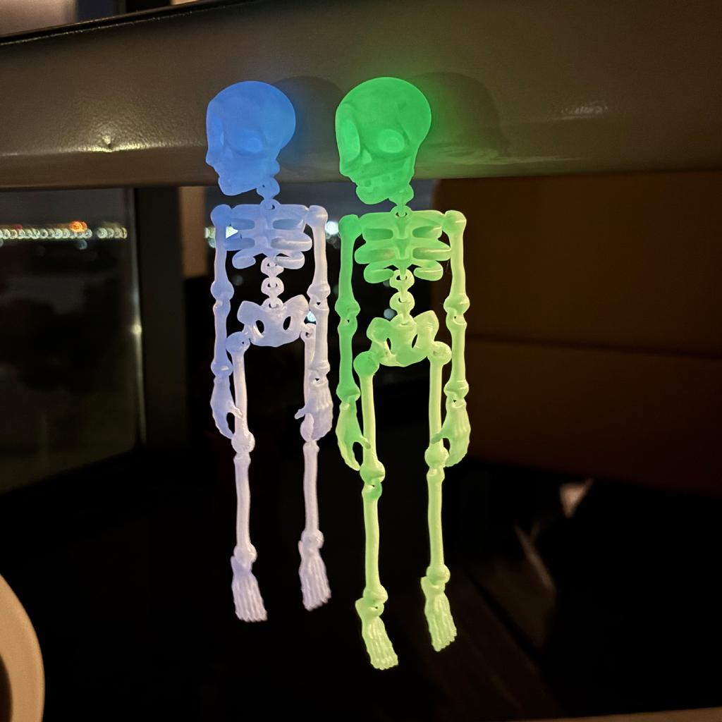3D Printed Movable Joint Skeleton Figurines Flexible High Human Bone Miniature Creative Fun Decoration Halloween Gifts