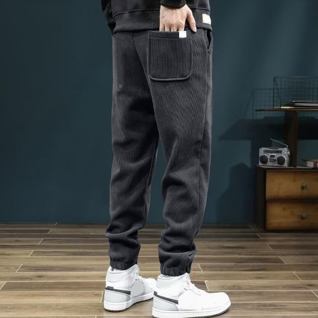 Men's Baggy Sweatpants Casual Straight Leg Pants Drawstring Loose Trousers With Pockets