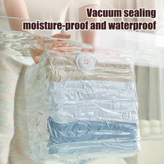 Vacuum Storage Bag Large Capacity Vacuum Seal Bag No Pump Needed Compression Packing for Quilts Comforters Sheets Clothes Blankets