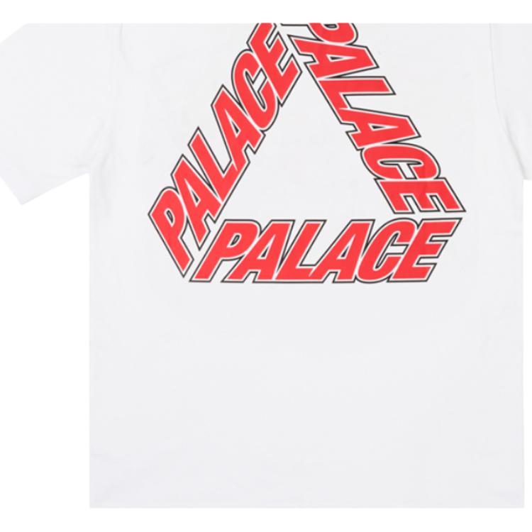 Palace P-3 Outline T-Shirt White Unisex Tops P26TS196
