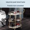 Modern Commercial Service Cart with White Marble Top