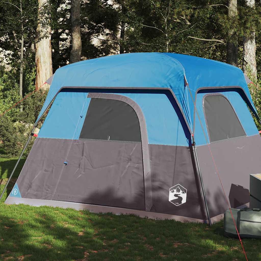 Super Merchant Vidaxl Kampeertent, 4-Pers., Blauw, Waterdicht