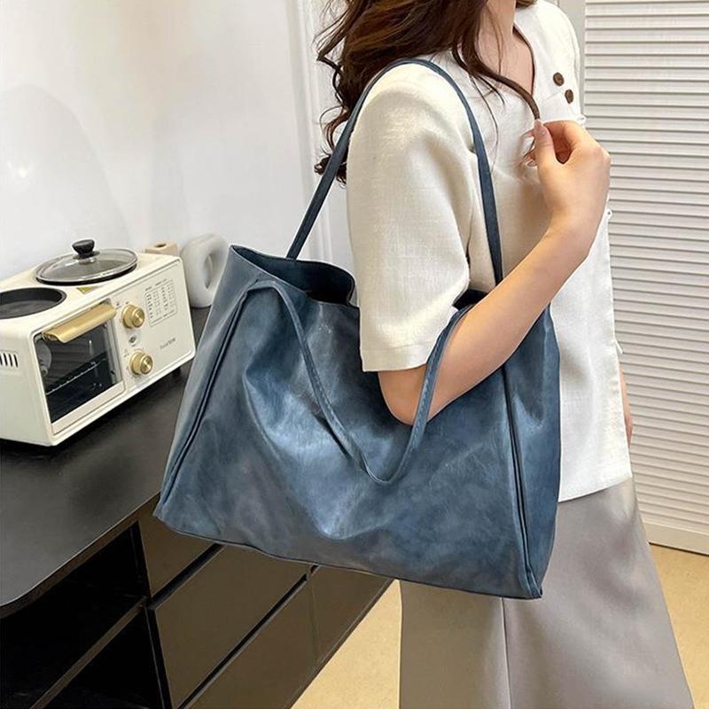 Borsa a mano alla moda Borsa a spalla casual Inverno Nuova borsa Donna Retro Tendenza Borsa tote grande capacità Femminile