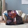 Murder Drones Knitted Blankets Funny Retro Fuzzy Throw Blanket Home Couch Personalised Ultra-Soft Warm Bedsprea
