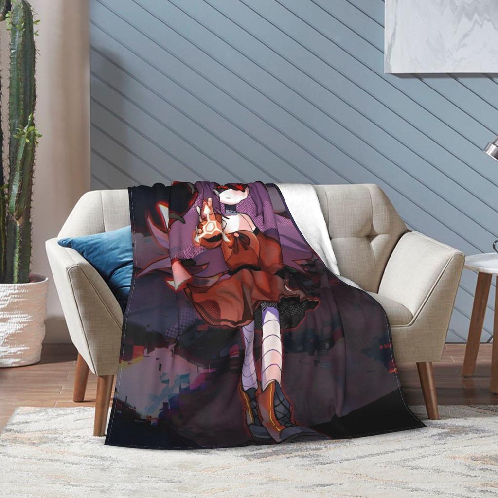 Murder Drones Knitted Blankets Funny Retro Fuzzy Throw Blanket Home Couch Personalised Ultra-Soft Warm Bedsprea