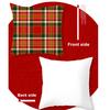 Christmas Style Pillowcase Red Plaid Cushion Cover Square Pillow Case 450*450mm Home Sofa Decor