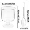10/20PCS Disposable Dessert Cups Plastic Dessert Cups with Spoons Mousse Ice Cream Appetizers Pudding Party Supplies