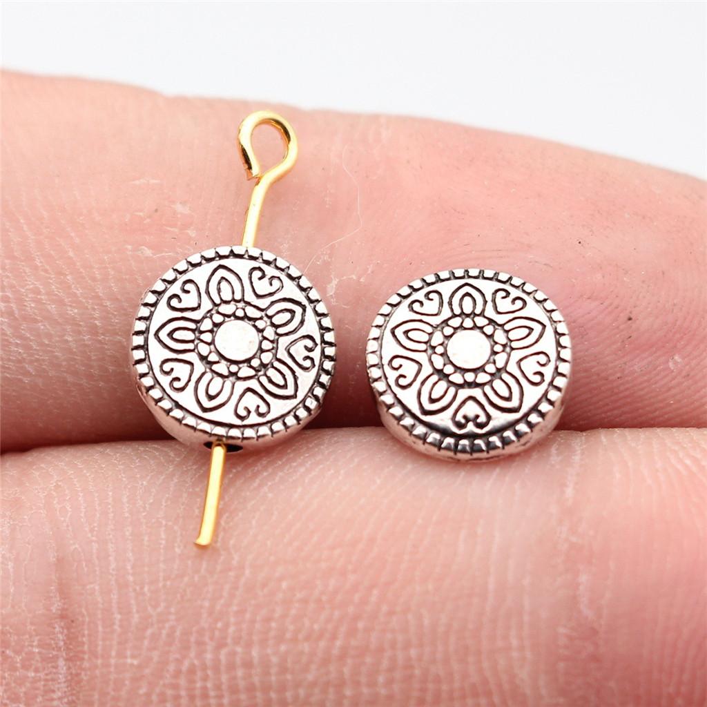 Geometric Small-Hole Spacer Beads Mini Antique Bronze Zinc Alloy Jewelry Making Fix Bead Position Style Bead Spacers