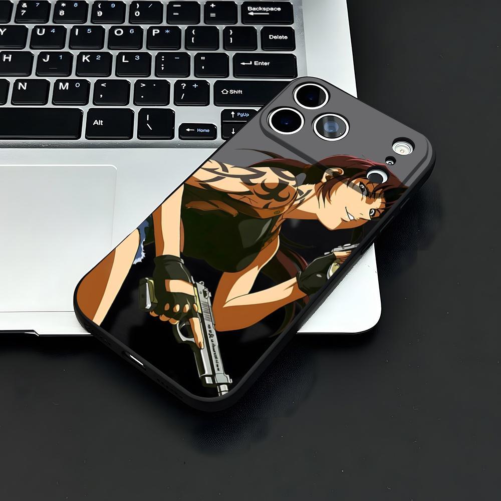 Revy B-Black L-Lagoon Phone Case For IPhone 17 Air 16 E Pro Max 15 14 13 Mini 12 Pro 11 Max Plus Black Soft Shell