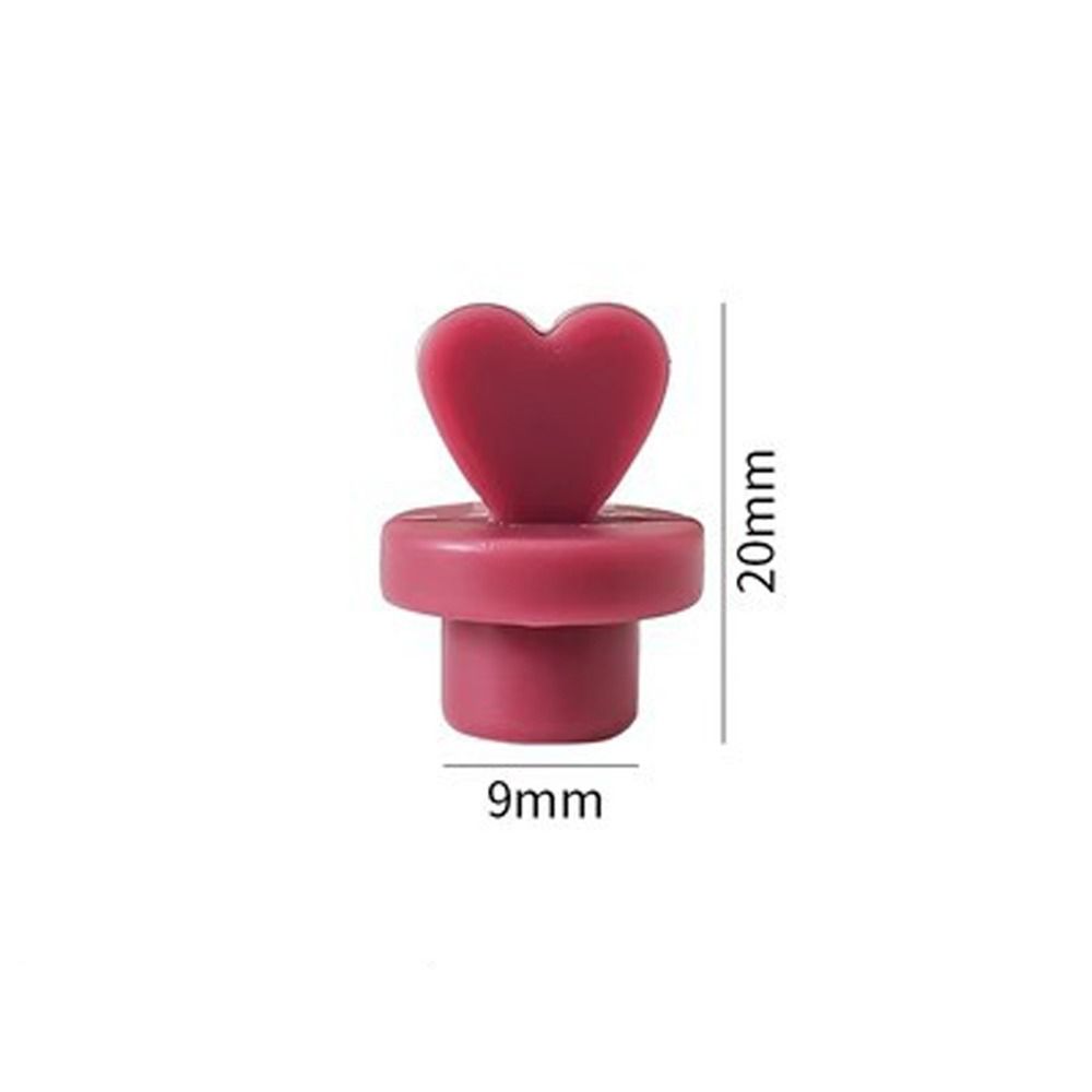 Silicone Bottle Dust Plug Love Reusable Bottle Stopper Cap Dust-proof Drinkware Decorative Glass Straw Hole Silicone Stopper