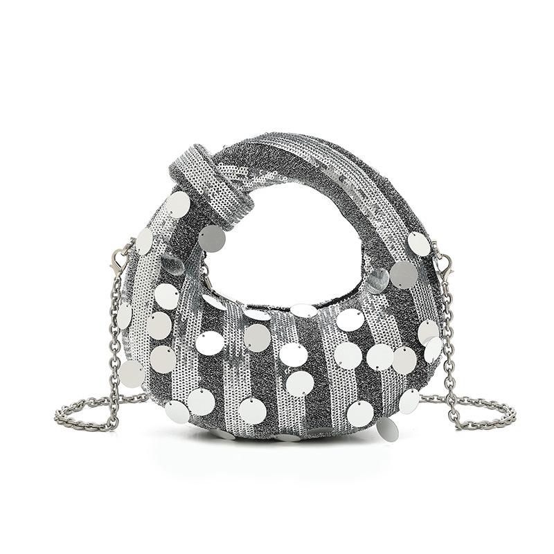 Nische 2024 Volldiamant Knödel Handtasche für Damen: Vielseitige Strass-Socialite-Abendtasche