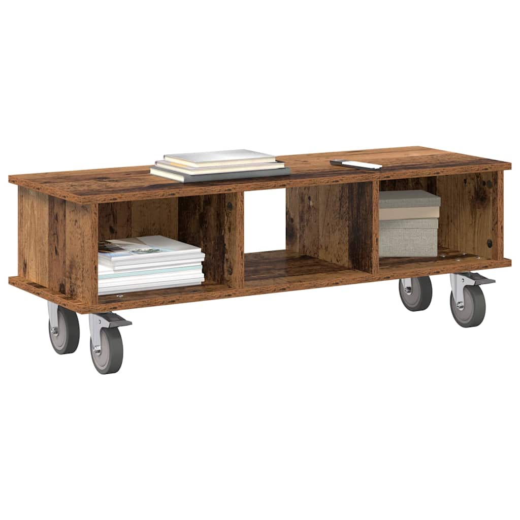 TV-Ständer Holzoptik recycelt 100 x 35 x 35 cm Holzwerkstoff