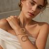 Adjustable Wire Wrapped Bracelet Rhinestone Spiral Arm Jewelry New Adjustable Armlet  Women