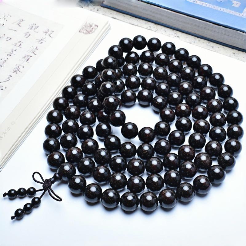 Venus Old Material Small-Leaf Red Sandalwood Prayer Beads Chain - High Oil Density, Unisex, New Chinese Style Decoration Gift