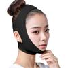 Face Belt Band Line Lift-up Mask Velcro Design High Elasticity Adjustable Breathable Beauty Jaw Supporter Small Unisex (Black M)
