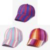 Unisex Rainbow Pattern Baseball Hat With Breathable Twill Fabric For Sun Protection