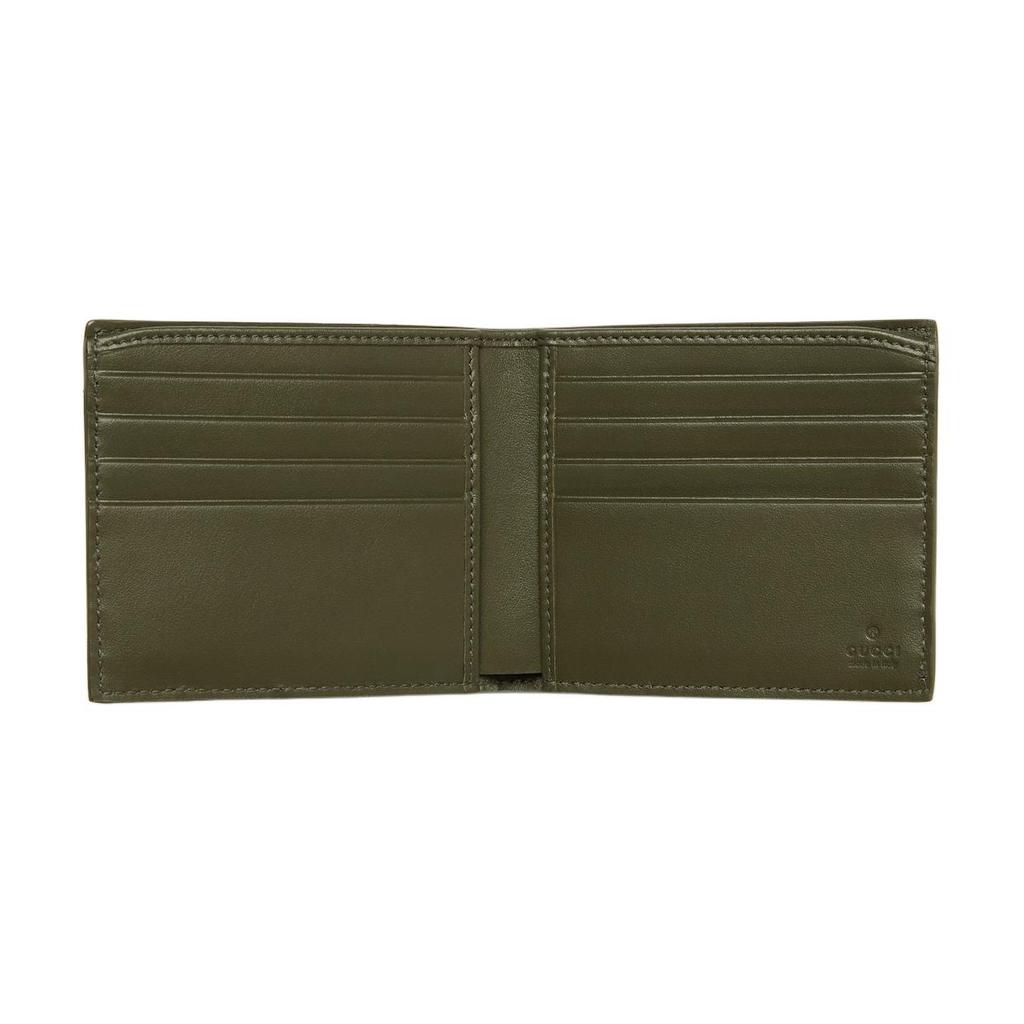 Gucci GG Supreme Logo Coated Fabric Wallet Unisex Wallet Forest-Green 768243-FAFBE-8491