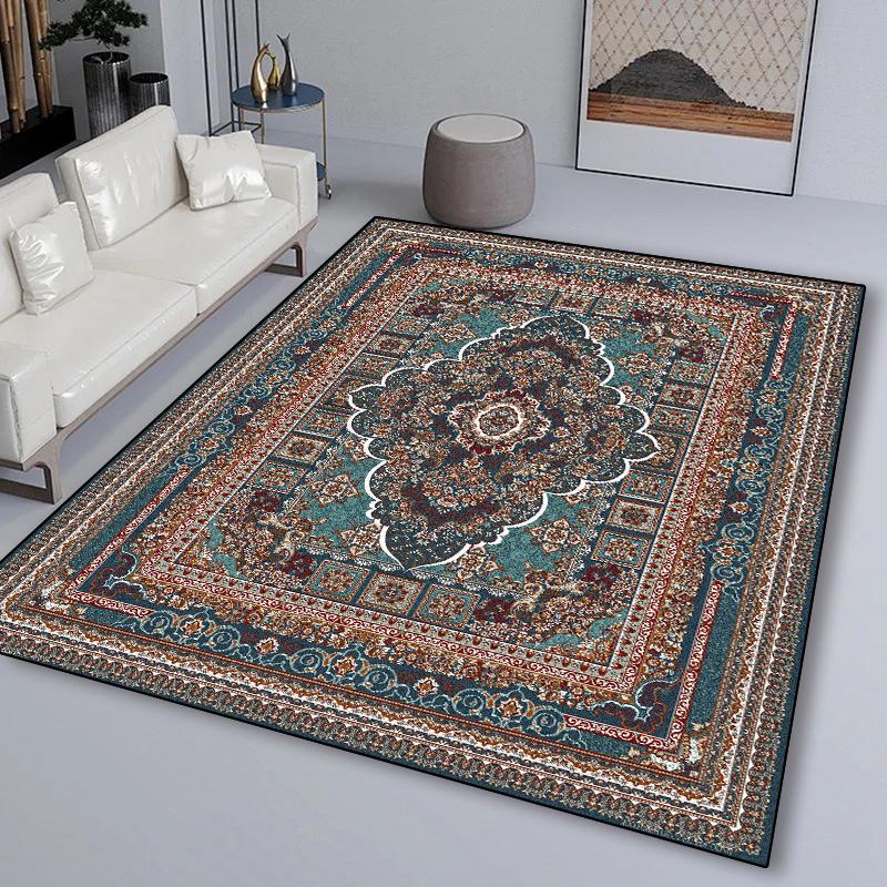 European Persian Style Carpet for Living Room Decoration Bedroom Sofa Large  Rug Study Balcony Non-slip Floor Mats Customizable