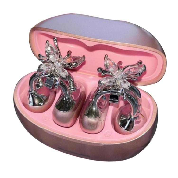

Клипса для наушников-бабочка с инкрустацией драгоценными камнями, съемный аксессуар, украшение для наушников для электроники 1
