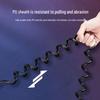 Dual-core 0.3mm + Quad-core 0.15mm Shielded Spring Coil Cable, Pure Copper, Wear-Resistant, High Tensile Strength