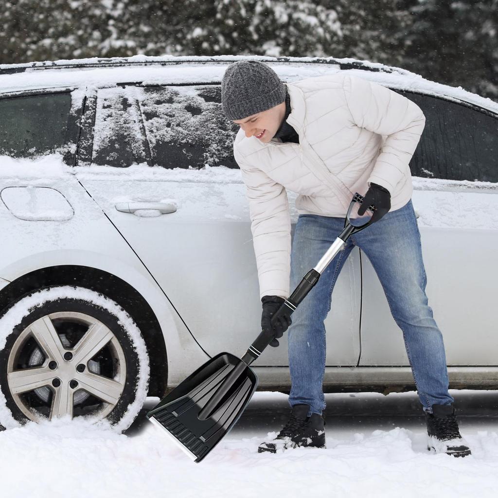 Detachable Telescopic Winter Snow Ice Shovel Portable Plastic Collapsible Snow Shovel For Outdoor Car Cleaning Tool