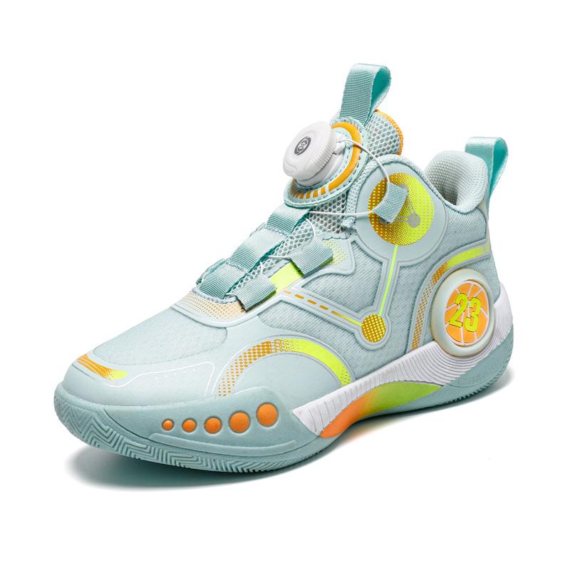 Kids' Non-Slip Basketball Training Shoes with Rotating Buckle - Spring & Fall Collection for Boys