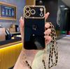 High-End Electroplated Love Heart Crossbody Lanyard Case for iPhone 16 Pro Max/17/15/14