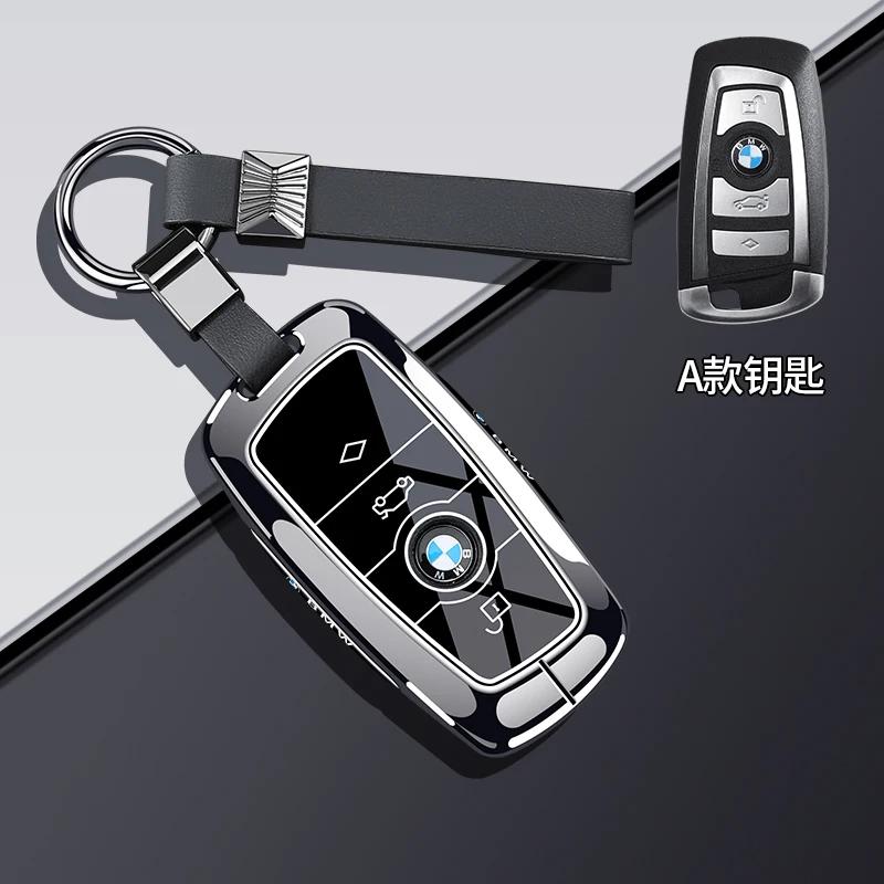 Car Remote Key Case Cover For BMW X1 U11 X7 G07 XM G09 I7 G70 X5 G05 LCI IX IX40 I20 U06 G81 M3 Series 5 7 G60 2023 2024 Z111