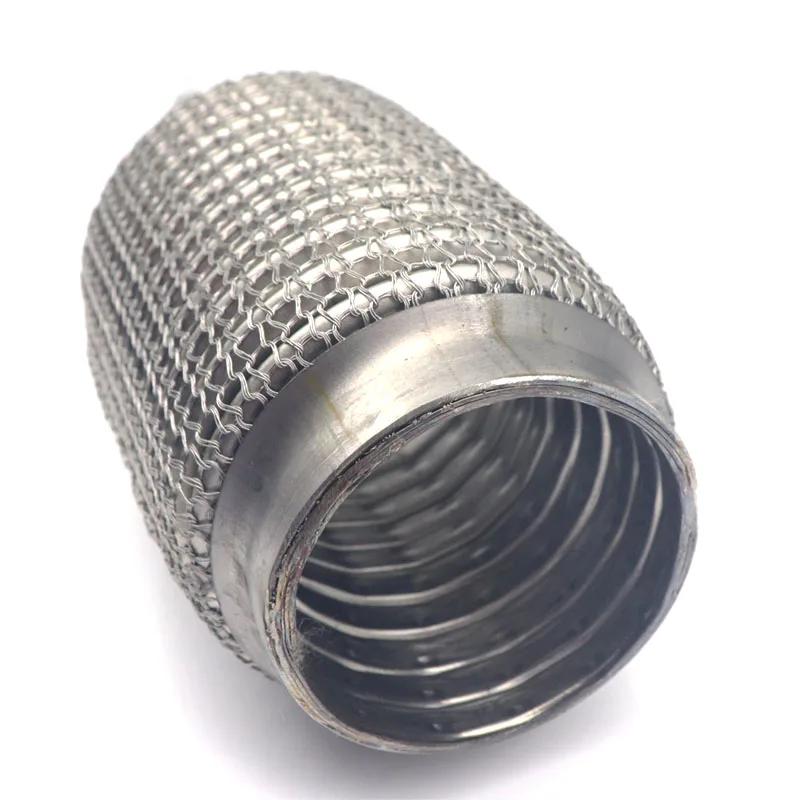 ID:65MM/75MM Auto Výfuková Trubka Teleskopická Flexibilní Spojka Ocelová Síťovina Vlnovec Nerezová Ocel Tlumič Potrubí Svařované Univerzální