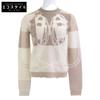 Brides De Gala/Brid De Gala Beige X Ivory Cashmere Crew Neck Long Sleeve Knit Pullover Tops 36 Beige X IvoryUsed