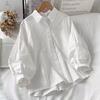 Spring and Autumn Women's POLO Collar Bubble Sleeve Top Shirt, Women's Design Sense, Niche Small Top