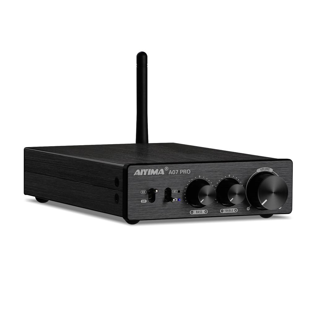 AIYIMA A07 PRO Stolní zesilovač, TPA3255+QCC304X+N5532*5, Bluetooth 5.2, Apt-X HD, 300W*2 Výkonový zesilovač, HiFi Audio, Stolní zesilovač
