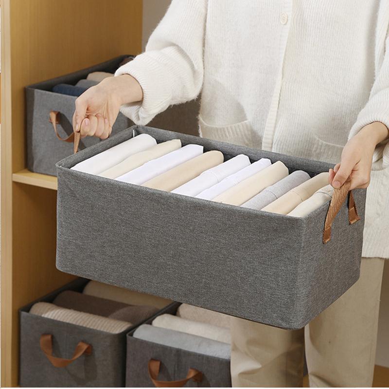 Stronger Folding Storage Box Clothes and Pants Household Split Drawer Wardrobe Storage Box Clothing Organizers