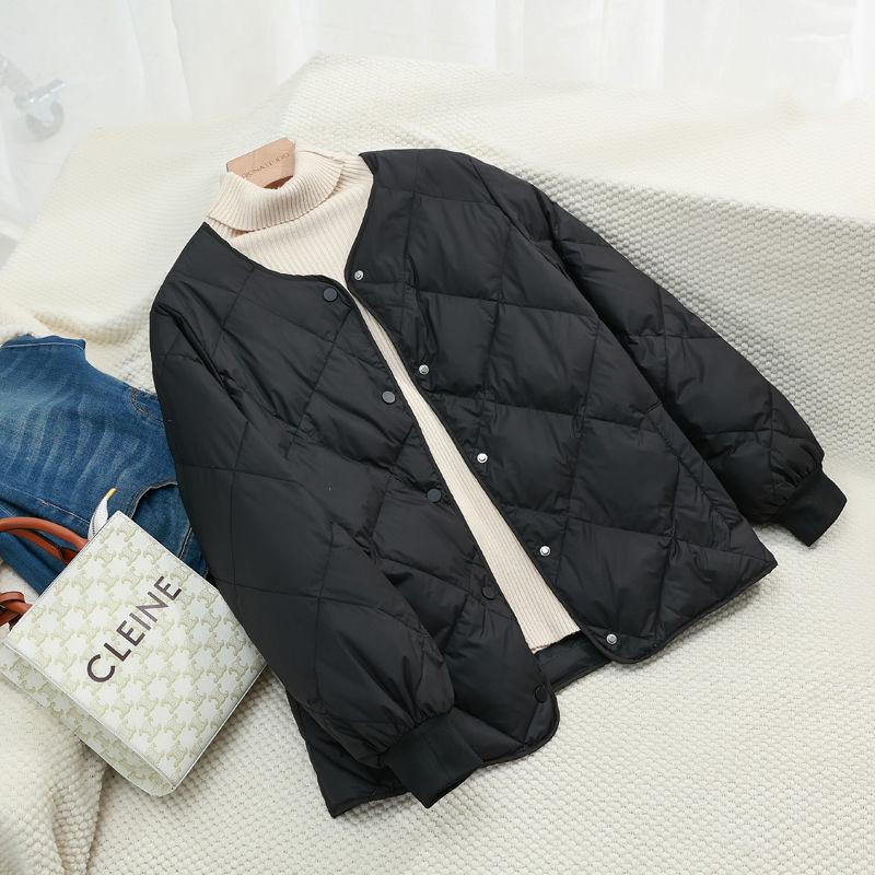 

Женская однотонная тонкая парка высокого качества, хлопковая куртка с длинным рукавом, женское черное стеганое пальто S чёрный